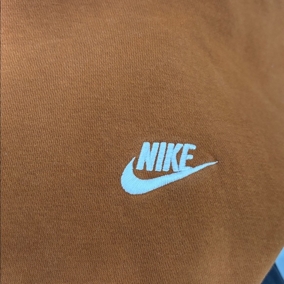 Nike Logo Burnt Orange Rust Oversized Hoodie XL - Picture 5 of 6